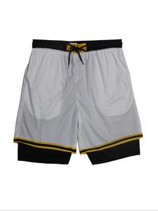 Men's Regular Fit Contrast Binding Sports Shorts, Casual Breathable Quick Drying Shorts for Gym Workout Running, Mens Sport & Outdoor Clothing for All Seasons