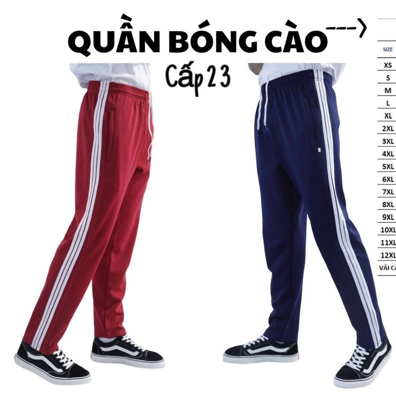 Quần thể dục 3 sọc trắng đi học chất vải cào quần thể thao học sinh nam nữ cấp 2 3 ống rộng kẻ ba sọc trắng Sport Tổ Ong