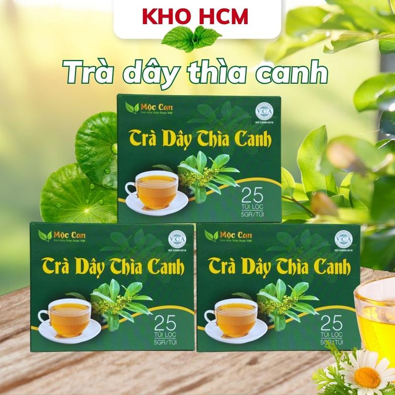 Combo 3 hộp Trà dây thìa canh Mộc Can túi lọc Nước Trà đắng nhẹ ngọt hậu dễ uống Tea Chè - 25 túi lọc loại 5g túi