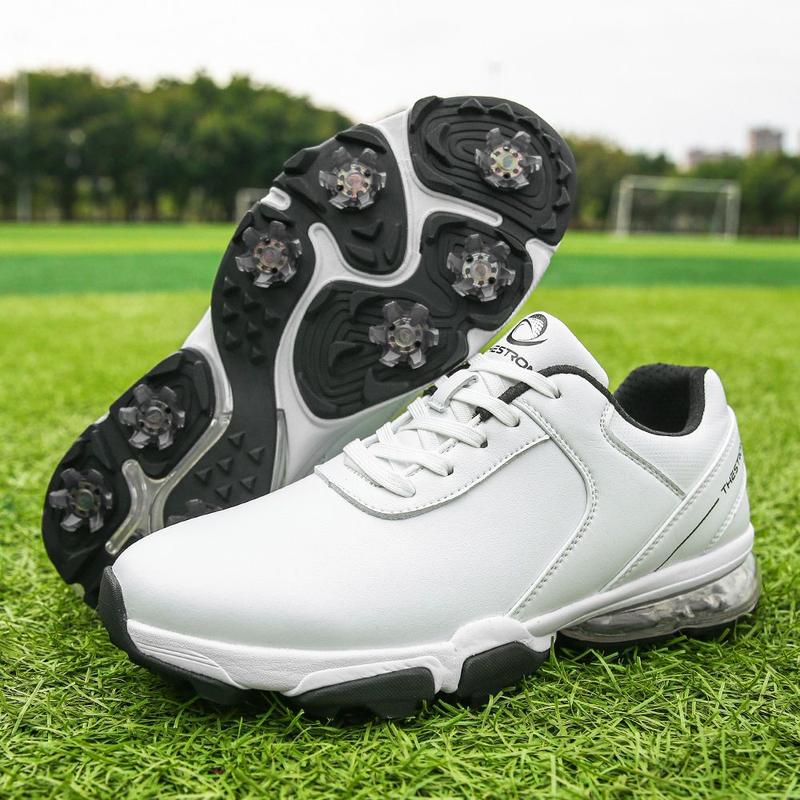 Product Introduction of New Breathable Men's Golf Shoes Professional 8 Studs Large Size Waterproof Non-slip Lightweight Casual Sports Shoes XZ25044 36
