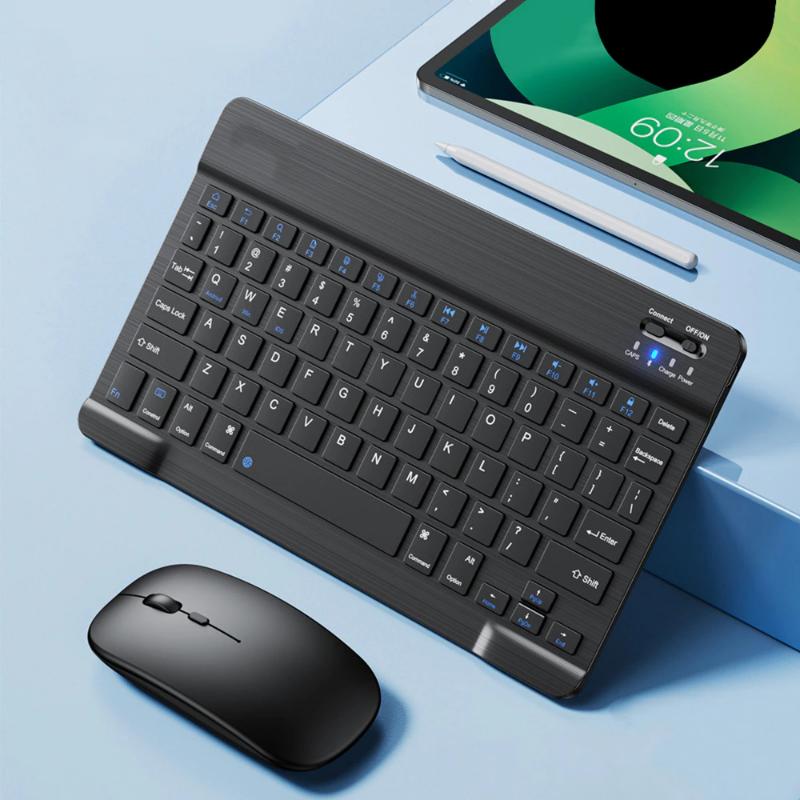 Bàn Phím Bluetooth Không Dây Kèm Chuột Bàn Phím Kết Nối Điện Thoại Cho Điện Thoại Ipad Máy Tính Laptop