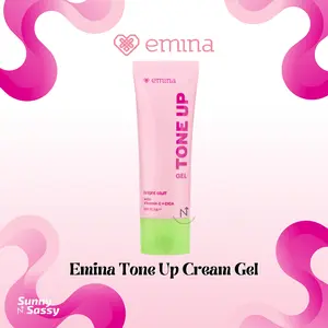 Emina Bright Stuff Tone Up Cream 20 mL - Pelembab Wajah Mencerahkan Instan, Perlindungan dari Sinar UV Perawatan Hitam Pencerah Moisturizer ..