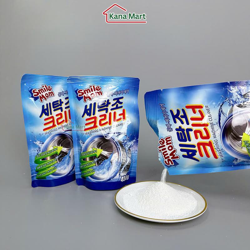 Bột tẩy rửa vệ sinh lồng máy giặt Smile Mom 450g 4