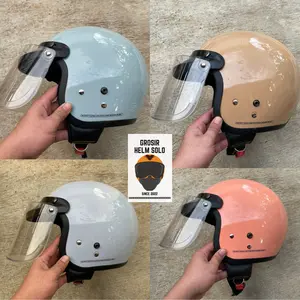 Helm bogo dewasa pria wanita warna solid terbaru SNI