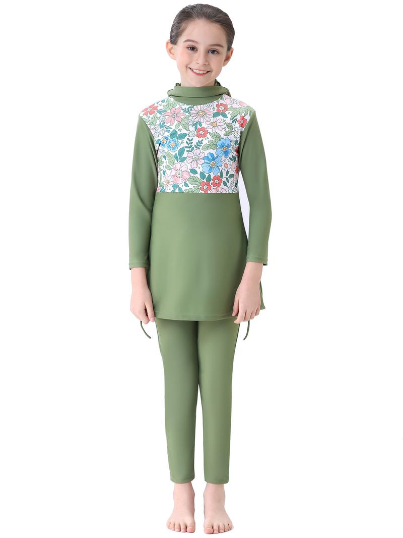 Product Introduction of Girls' Conservative Swimsuit: Burkini Beachwear for Kids 5