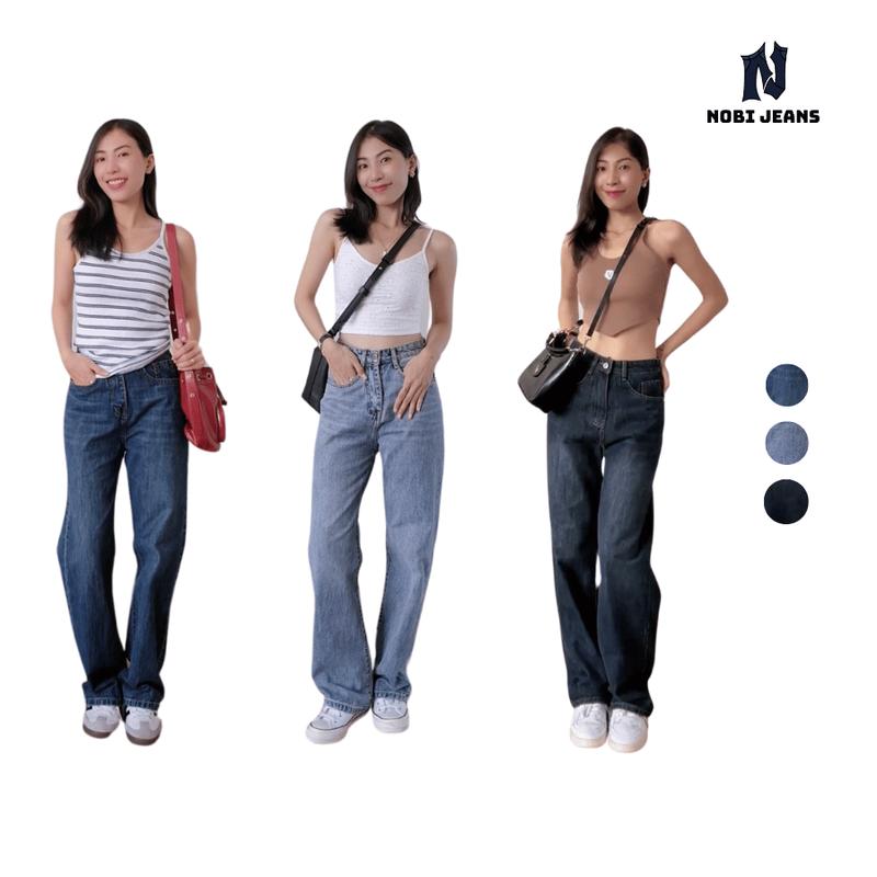 Quần jeans ống rộng lưng cao - Cat Whiskers Pants Nữ, quần Bò Women, Ong rộng, Ống Suông, quần bò, quần ống dài, quần bò, quan jeannu, quần jeans Ống Loe