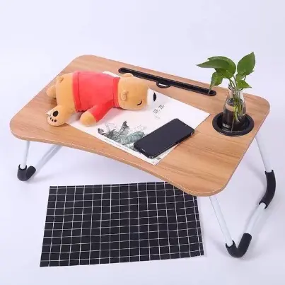 Laptop Desk, Laptop Bed Table, Breakfast Tray, Portable Foldable Laptop Desk, Laptop Table for Bed and Sofa Student Bed Desk Small Foldable Table Lap Desk for Laptop