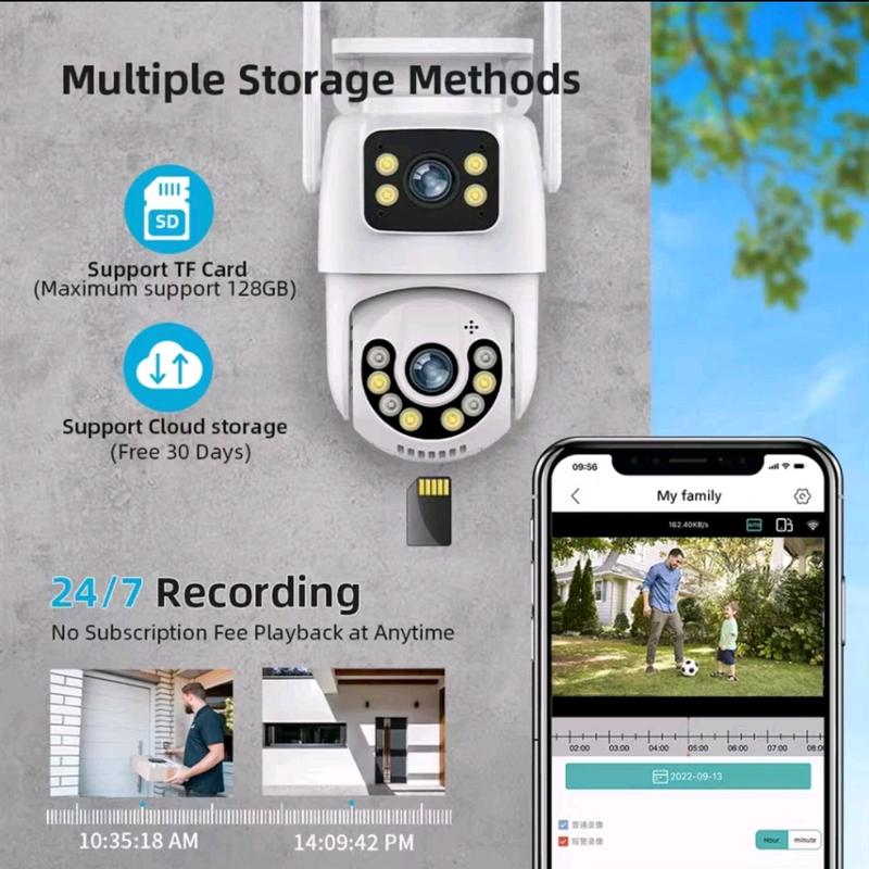 CAMERA KÉP WIFI 8MP 4K UHD, NGOÀI TRỜI THÔNG MINH, CHỐNG NƯỚC , ĐÀM THOẠI, CÓ MÀU BAN ĐÊM. ptz 2