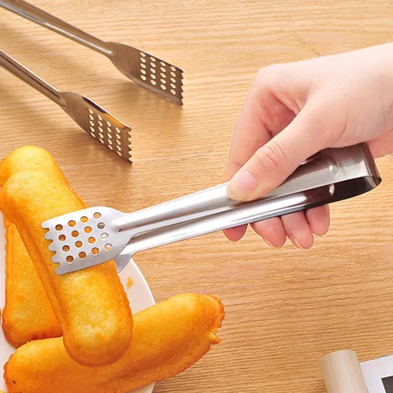 Stainless Steel Food Tongs Multifunctional Non-slip Barbecue Tongs Steak Bread Tongs Kitchen Cooking Tools Accessories