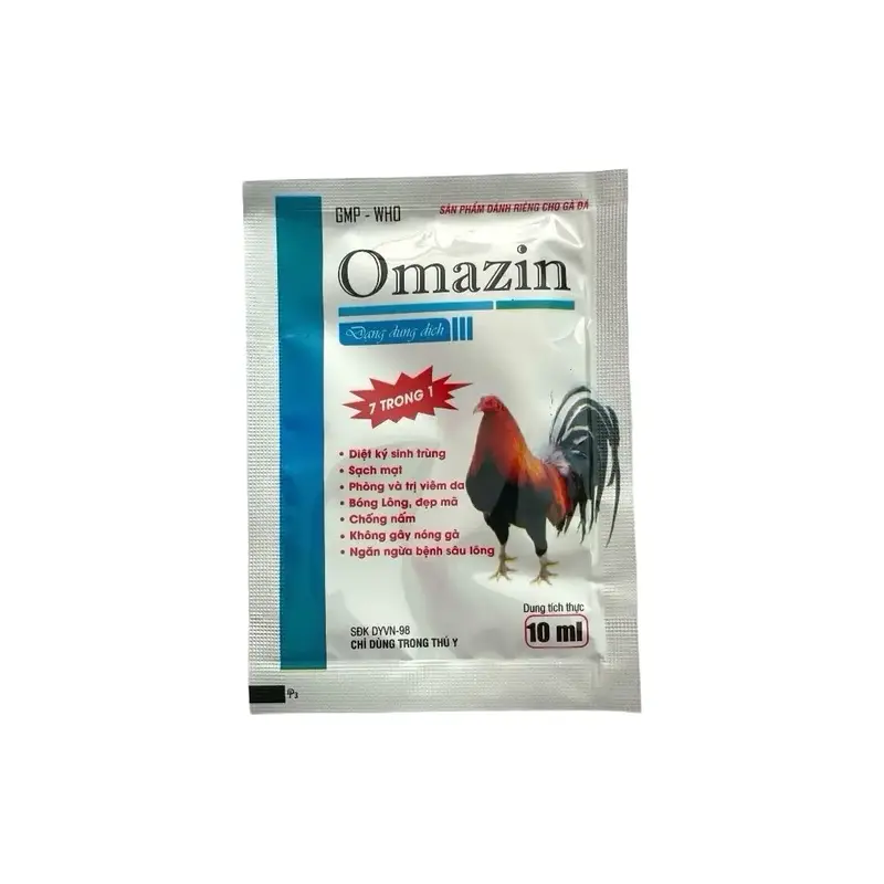 1 Gói Omazin tắm diệt mạt gà 7 trong 1, mượt lông, ngừa nấm da, ngừa sâu lông trên gà đá, gà chọi 1