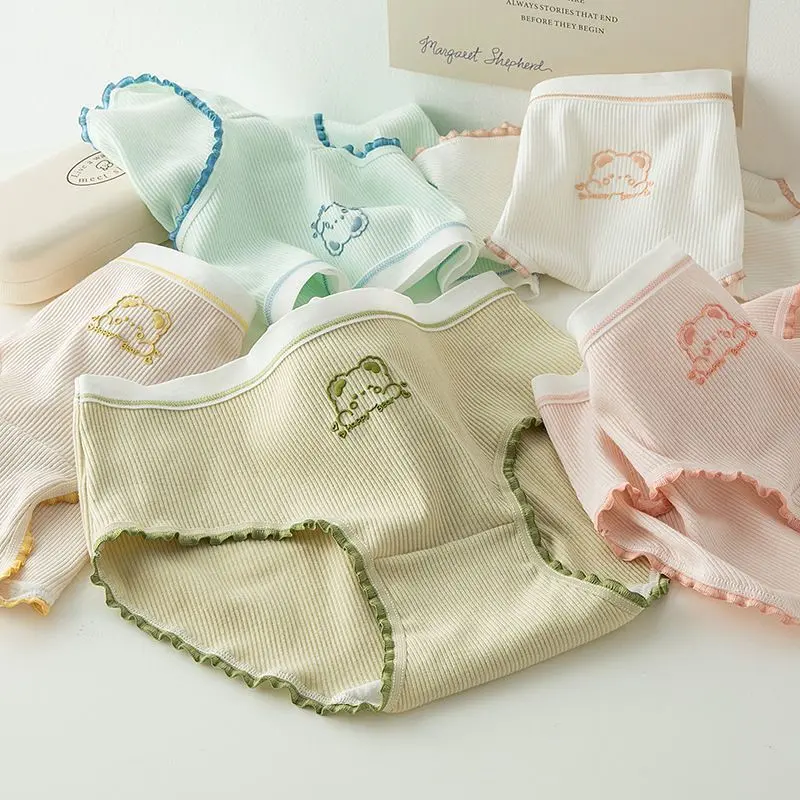 [panty 10–11 years]Women's Cotton Antibacterial Underwear for Girls, Mid-Waist Comfortable Full Cotton, Large Size Triangle Shorts for Teenagers and Adults[Girls' underwear aged 10-11]