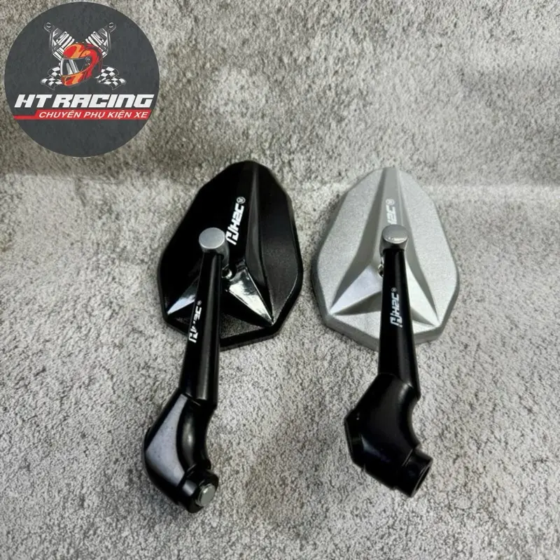 Gương H2C V2 chất liệu bằng nhựa. Tặng kèm 1 ốc thuận và 2 Lục Giác để lắp. Đủ điều kiện tham gia giao thông. (Sh mua kèm chân nối).