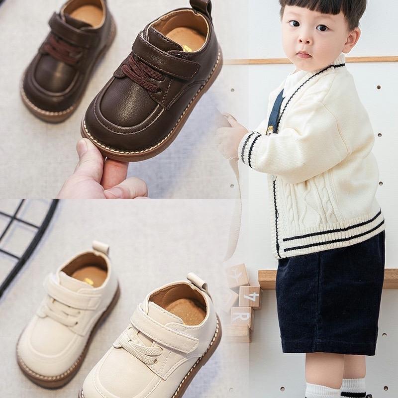 Giày lười bé trai giày tây trẻ em oxford da kiểu dáng công tử cho bé trai tập đi đế mềm êm chân size 0-1-2-3-4 tuổi Voi