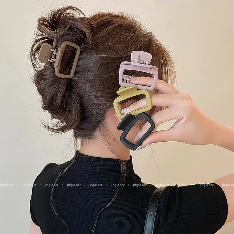 Square Small Hair Grabbing Clip Updo Hairpin Half Hairpin Shark Clip Hairware banana  clip flat  claw  clip