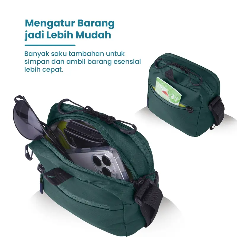 TORCH Shibata 2 Liter Tas Selempang Bahu Pria Wanita Unisex Ringan Anti Air - Sling Bag Travel Pouch Waterproof 2