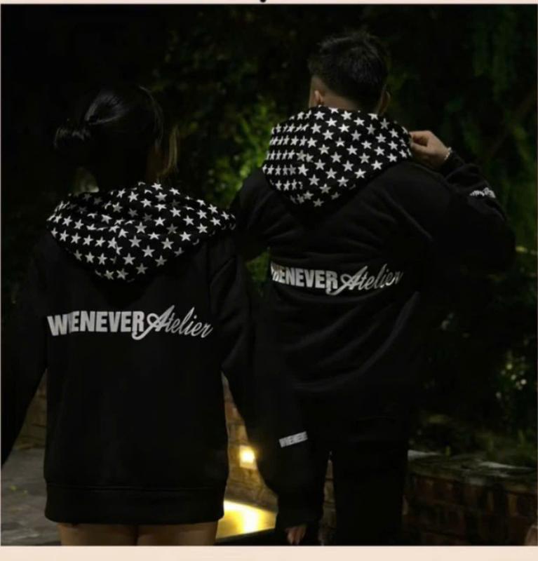 Áo Nỉ Hoodie Mũ Họa Tiết NGÔI SAO, Nỉ Bông Mũ 2 Lớp Nam Nữ