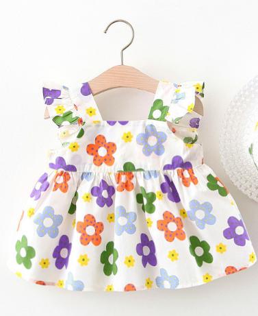 Váy cho bé gái, váy hoa tay cánh tiên cho bé 7kg - 14kg