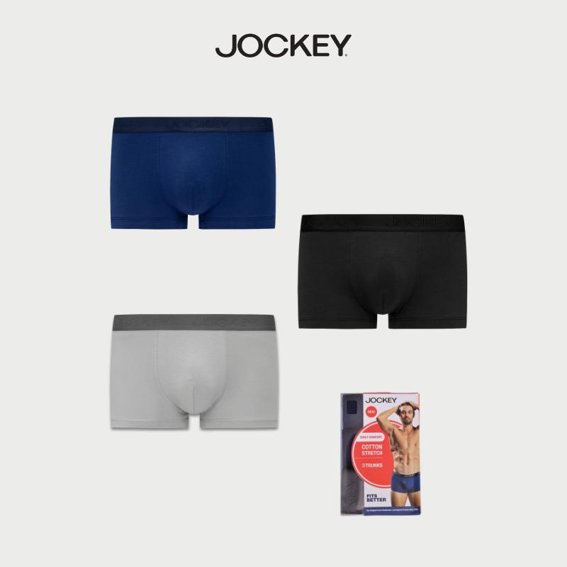  COMBO 3 Quần lót Nam Jockey Cotton 4 chiều dáng trunk - J4014 