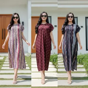 Daster Longdress Busui Rayon Premium Tanpa Lengan ungu cantik mama muda tank top tali pulen