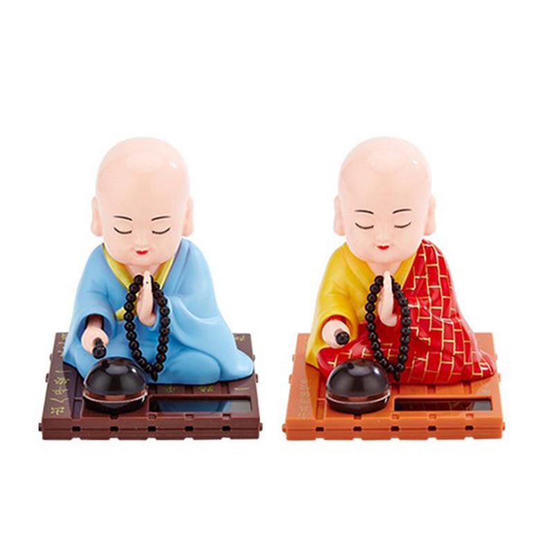 Product Introduction of Solar Powered Toy Buddhist Monk Figure Dancing Swing Figure Model Toy Dashboard 18