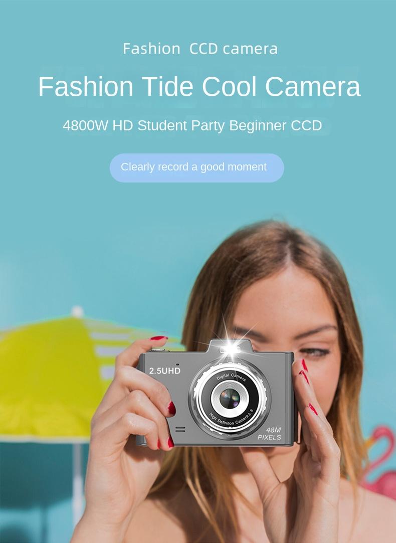 Product Introduction of Student camera, new CCD, retro digital camera, mobile and portable, suitable for gift, good looking 0
