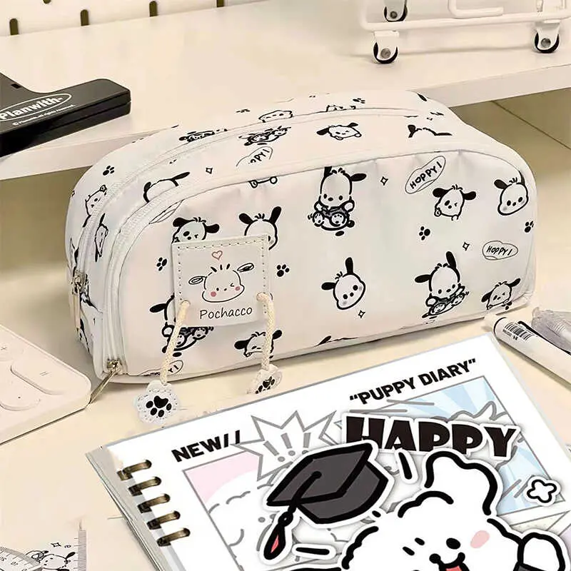 Large Capacity Multifunctional Cartoon Case Cute Pochacco Kt Cat Printed Pattern Pencil Box School Supplies Gifts kotak pensil kanken