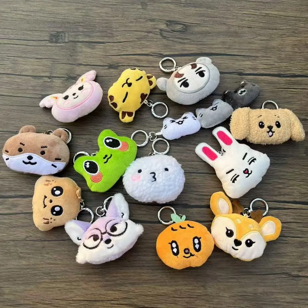 Kpop Seventeen Plush Keyring Miniteen Face Charm Keychains