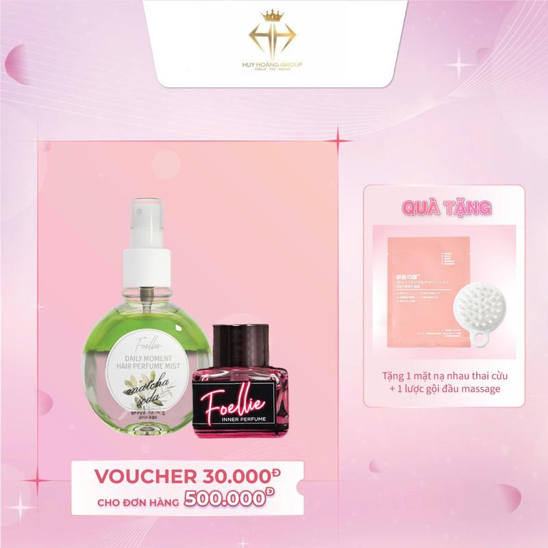 [COMBO NƯỚC HOA TÓC Nữ + NƯỚC HOA 5ML] Nước hoa Tóc Xịt Thơm 100ml và Nước hoa Vùng Kín Women 5ml  Cosmetic Perfume