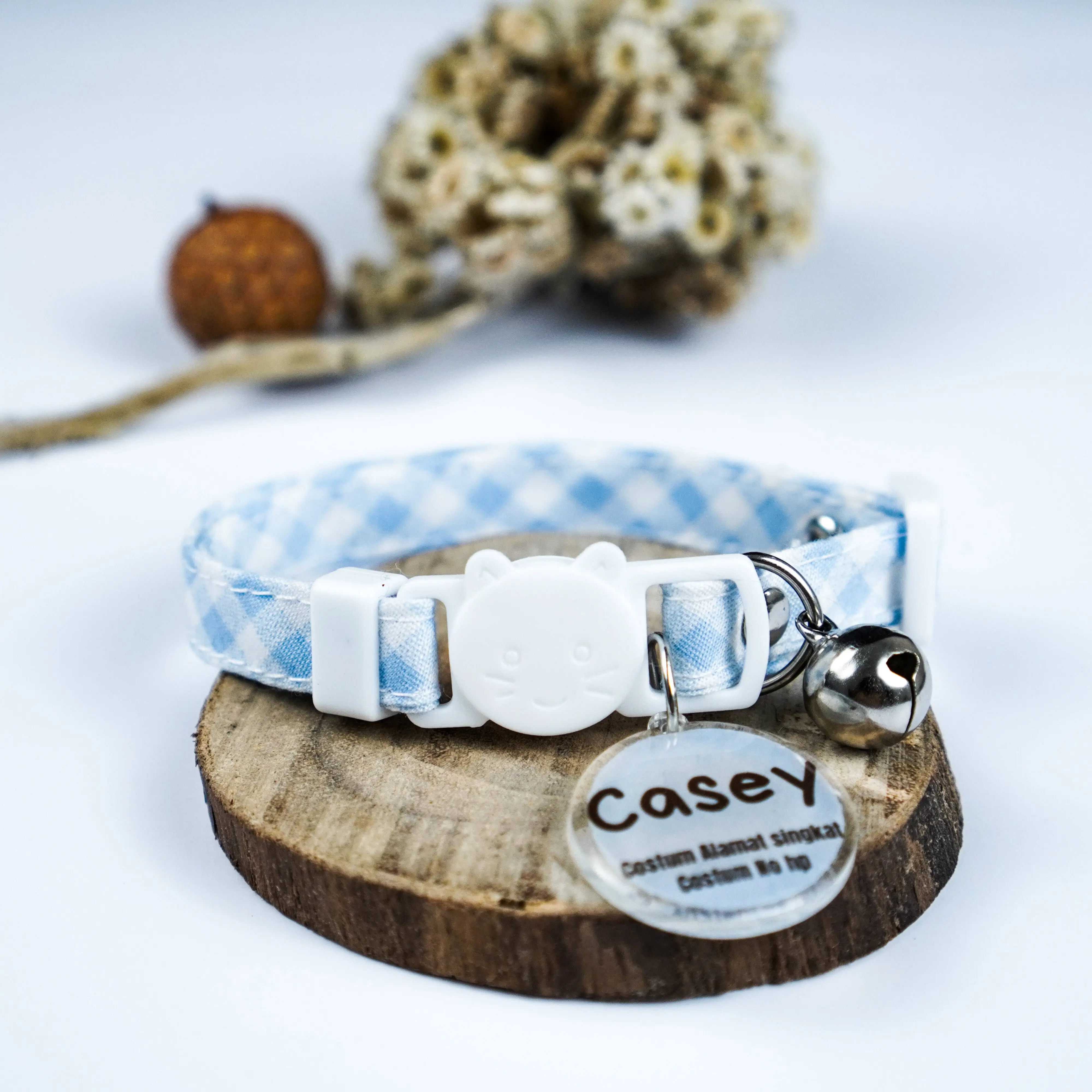 Kalung Kucing Bahan Katun Costum Nama
