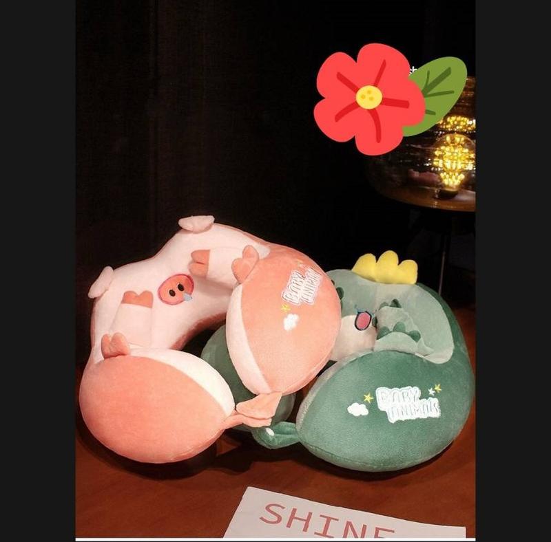 Niftyhome-หมอนรองคอ ทรงสูงหนา ผ้ากำมะหยี่ใยสังเคราะห์คุณภาพสูง นุ่มไม่ปวดคอ รองรับศีรษะ สำหลับการเดินทาง 5