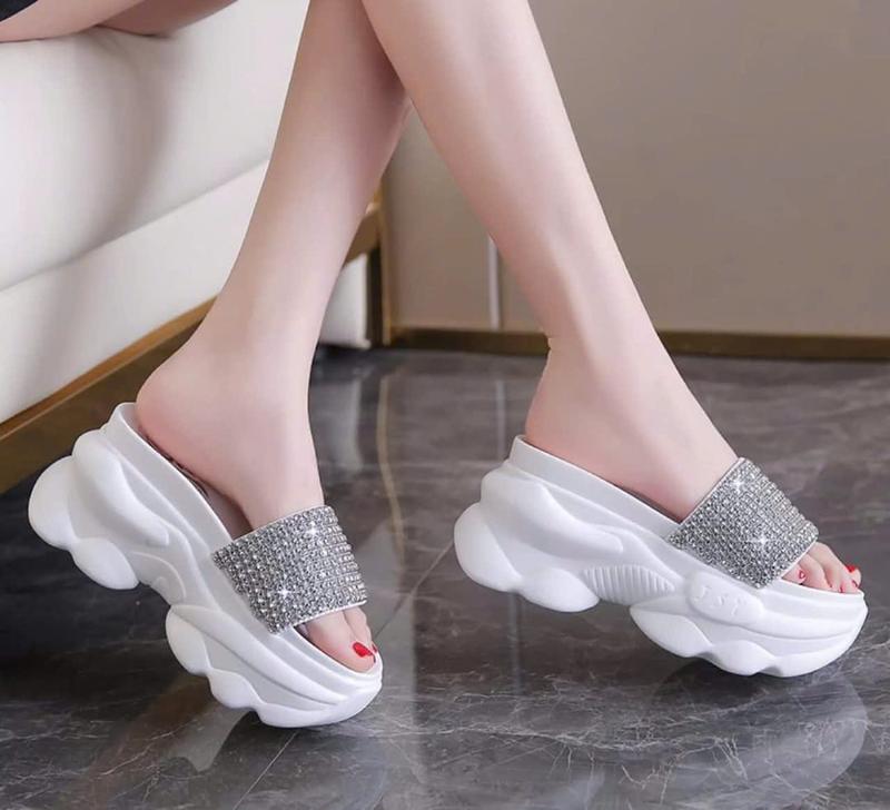 Dép Bánh Mì Nữ Phối Xoàn Sang Trọng Cao 8,5 Phân - Jolie Shop Giày 5