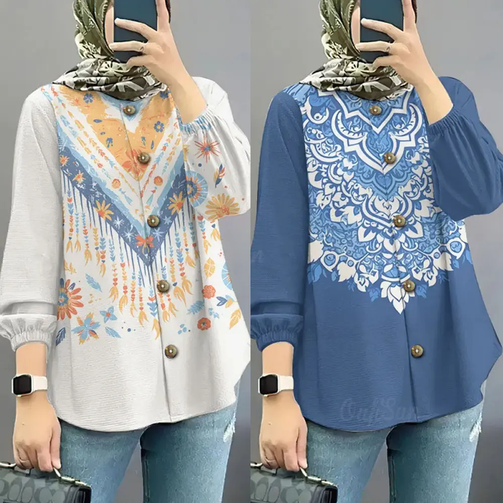 Baju Muslim, Gaya Vintaj Etnik Deepavali, Rekaan Lingkaran, Wangi, Untuk Wanita, Pakaian Muslim, Ketibaan Baru