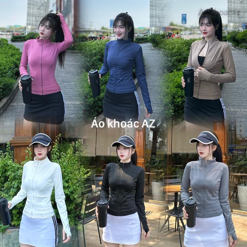 [Form Nhỏ - Tăng size] [36-65kg] Áo Khoác Nữ Tập Gym, Yoga HÀNG QC LOẠI 1. Áo Khoác Ko Nón Thun Lạnh [TT21]. Áo Khoác Nữ Ko Nón Ôm Body Mẫu Mới [ Đồng Sport Chạy Bộ]