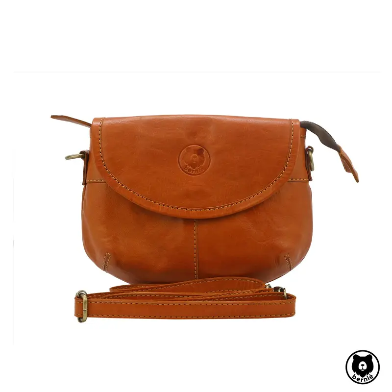 Tas Kulit Selempang Wanita Bernie Leather Hawa Tan 0