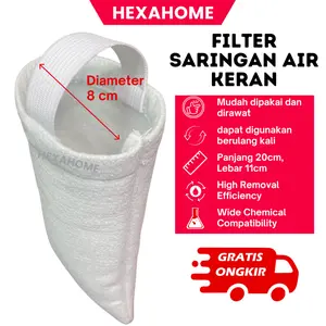 Filter Air Kran HEXAHOME - Saringan Air Kran 5 Micron -  Menjernihkan Air Bisa Dipakai Berkali kali