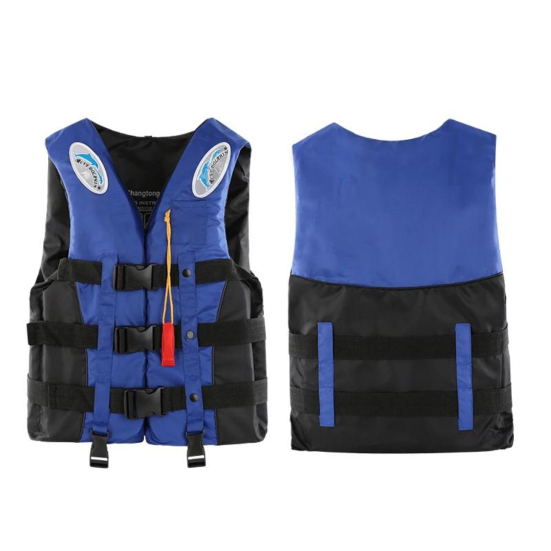 Product Introduction of Outdoor Adult  Swimming Life Jacket Adjustable Buoyancy Survival Suit Polyester Children Life Vest with Whistle 4