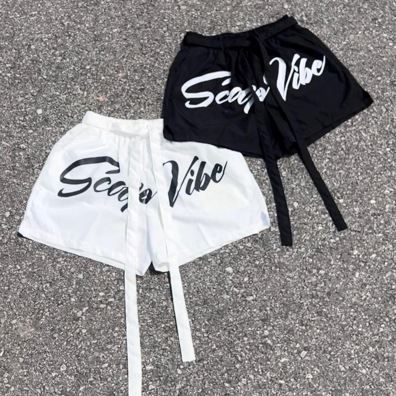 ALODIN.atedier | Quần short SCOOP VIBE Dù Lì In Lụa cao cấp 2 lớp lót lưới form trên gối Nam Nữ S1 Menswear