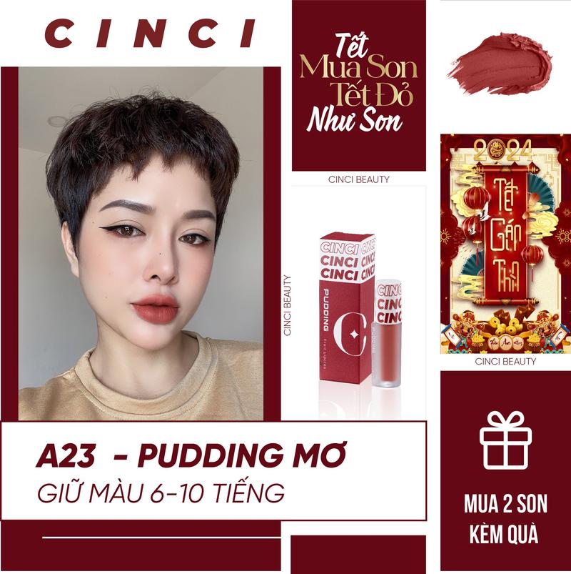 Product Introduction of COMBO 2 SON PUDDING HOA QUẢ KÈM QUÀ  - 2 MÀU SON TRENDY 2024 - Son Môi - Son Kem - Trang Điểm 5
