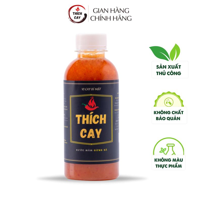  Chai nước chấm ốc Thích Cay tương chấm gừng sả thịt gà gia cầm nước nắm gia truyền chấm phở gỏi 