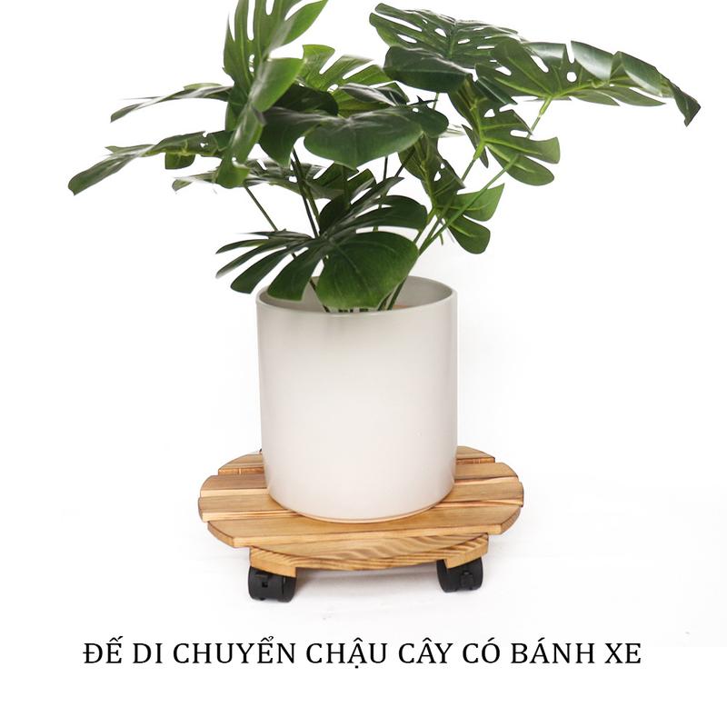 Đế để chậu cây có bánh xe Goodwood- Kệ giá đỡ lót chậu cây di chuyển đa năng R30xC8cm chịu lực