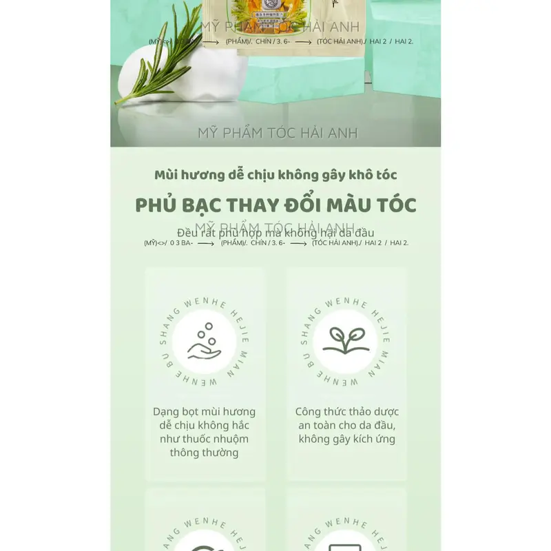 Dầu gội đen tóc 1 GÓI - Phủ bạc tại nhà đen tóc Gội là đen tigi, nhân sâm Hàn 8