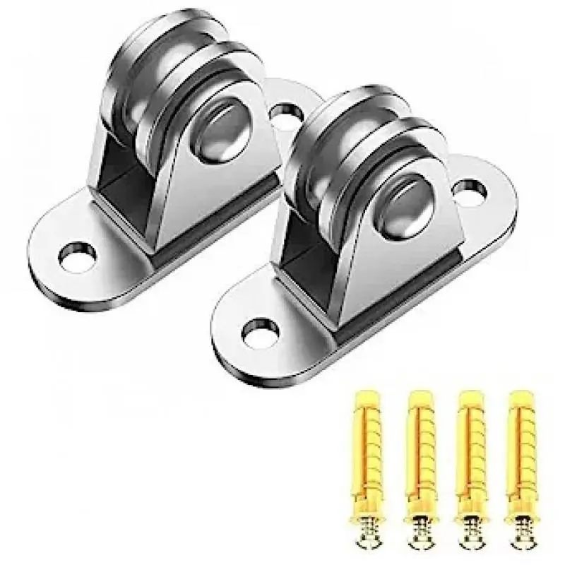 Stainless Steel Pulley Block Kit, Silent Pulley, Fixed Pulley, Detachable Loading 176Lb Lifting Wheel, Moving Tool 0