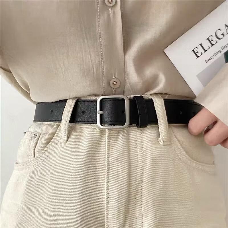 THẮT LƯNG TLBS25- dài 1m13cm bản đai 3cm da bản khuy vuônggg v2 dưới 105cm dây dày dặn Women