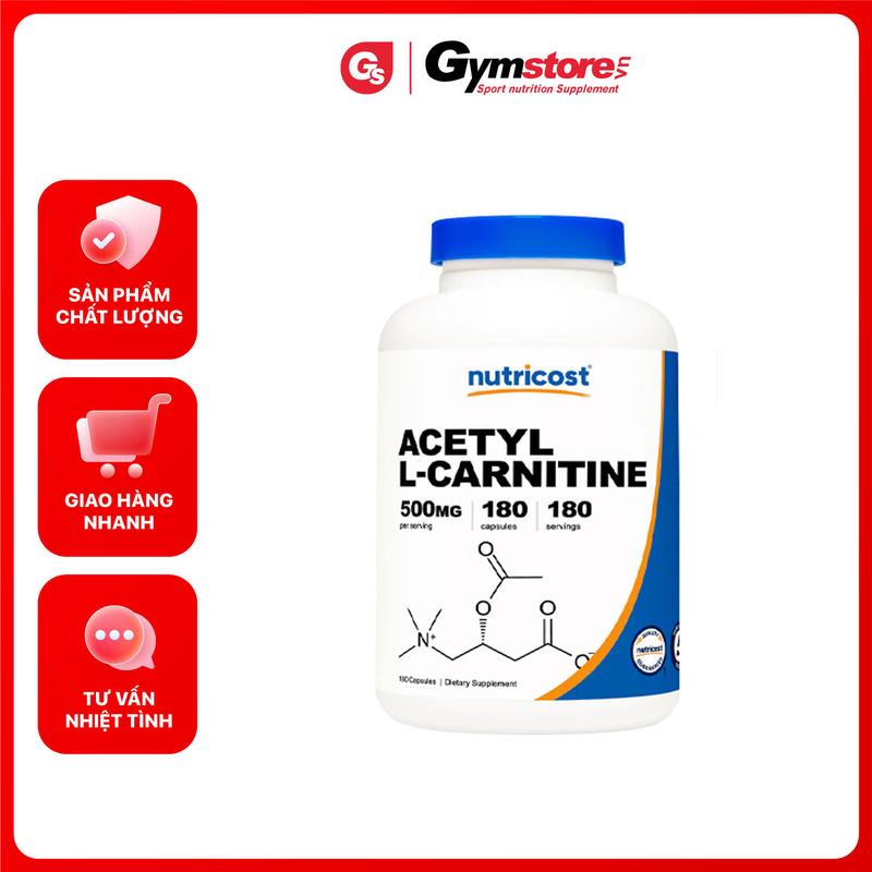 Viên uống Nutricost Acetyl L-Carnitine 500mg | Made in USA | GYMSTORE