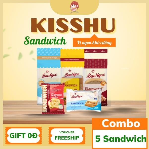 Combo 5 Bánh Sandwich Combo 5 Bánh Sandwich Bảo Ngọc Nhân Sữa Tươi Không Viền Chà Bông Sữa Chua Gạo Lứt Vị Truyền Thống Dinh Dưỡng Thơm Ngon