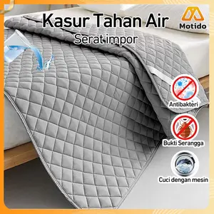 Matras Protector/ Pelindung kasur/ Protector Matras/Emboss Aesthetic & Anti Noda  Size: (120 x 200)  (180 x 200) cm