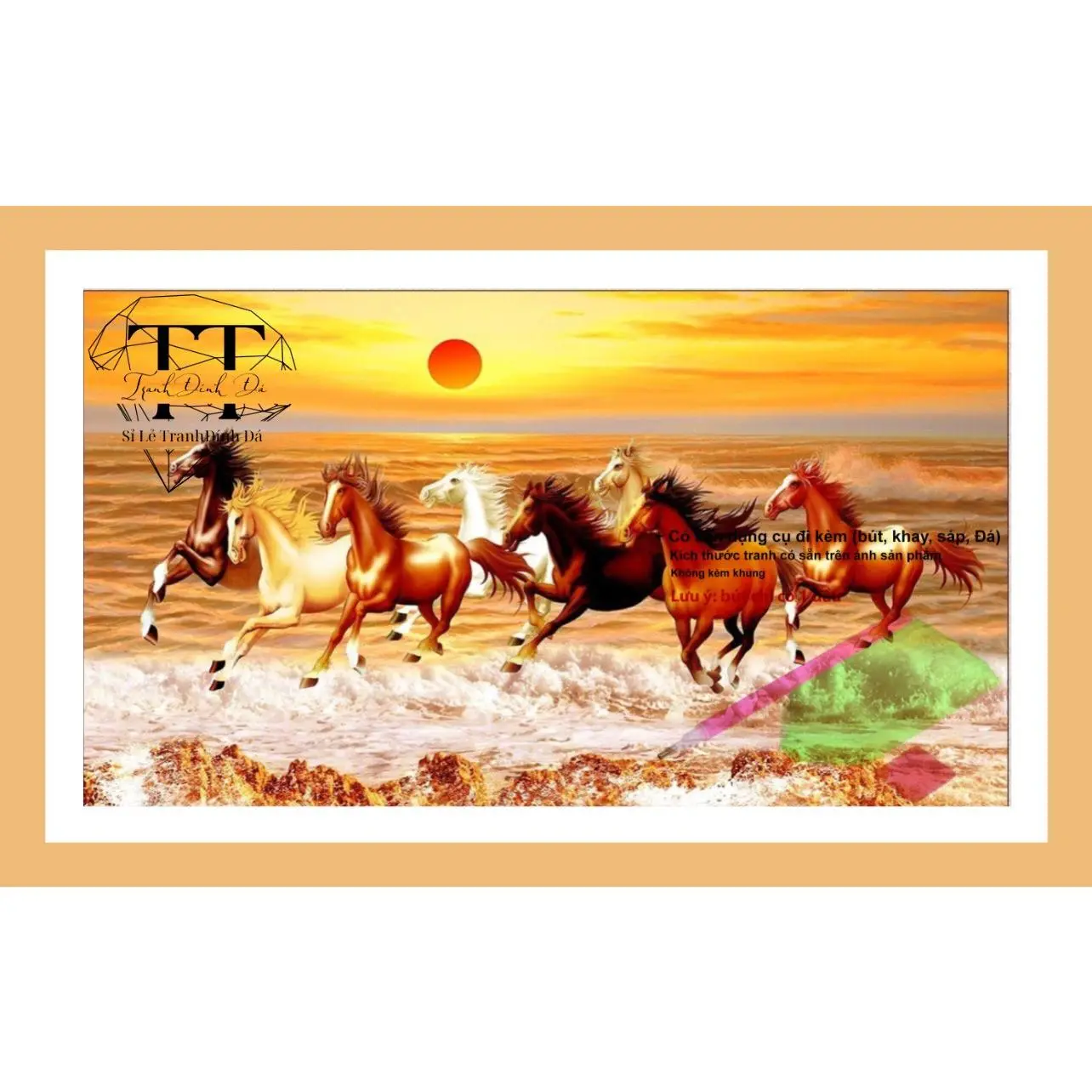 Tranh Đính Đá tự hoàn thành Kích Thước 30x40 MãĐáo ThànhCông H54 madao Làm Đồ Handmade Thêu Chữ