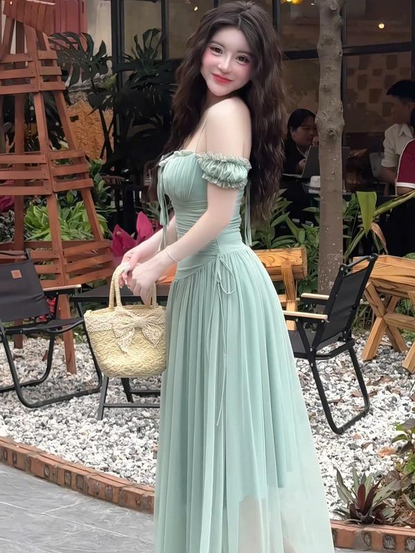 Váy lưới xoè dài tiểu thư A84 Thư Váy - Thiết kế thanh lịch và sang trọng 1