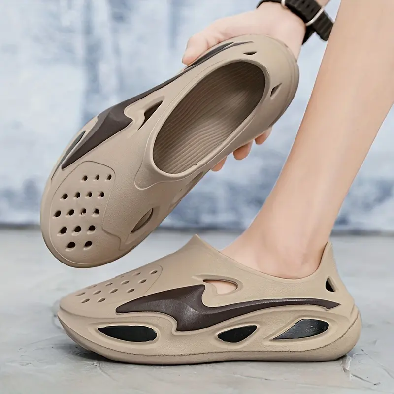 Men's Clogs, Slip-On Closed-Toe Sandals, Soft Sole Walking Shoes, Outdoor Garden Beach Slippers 6