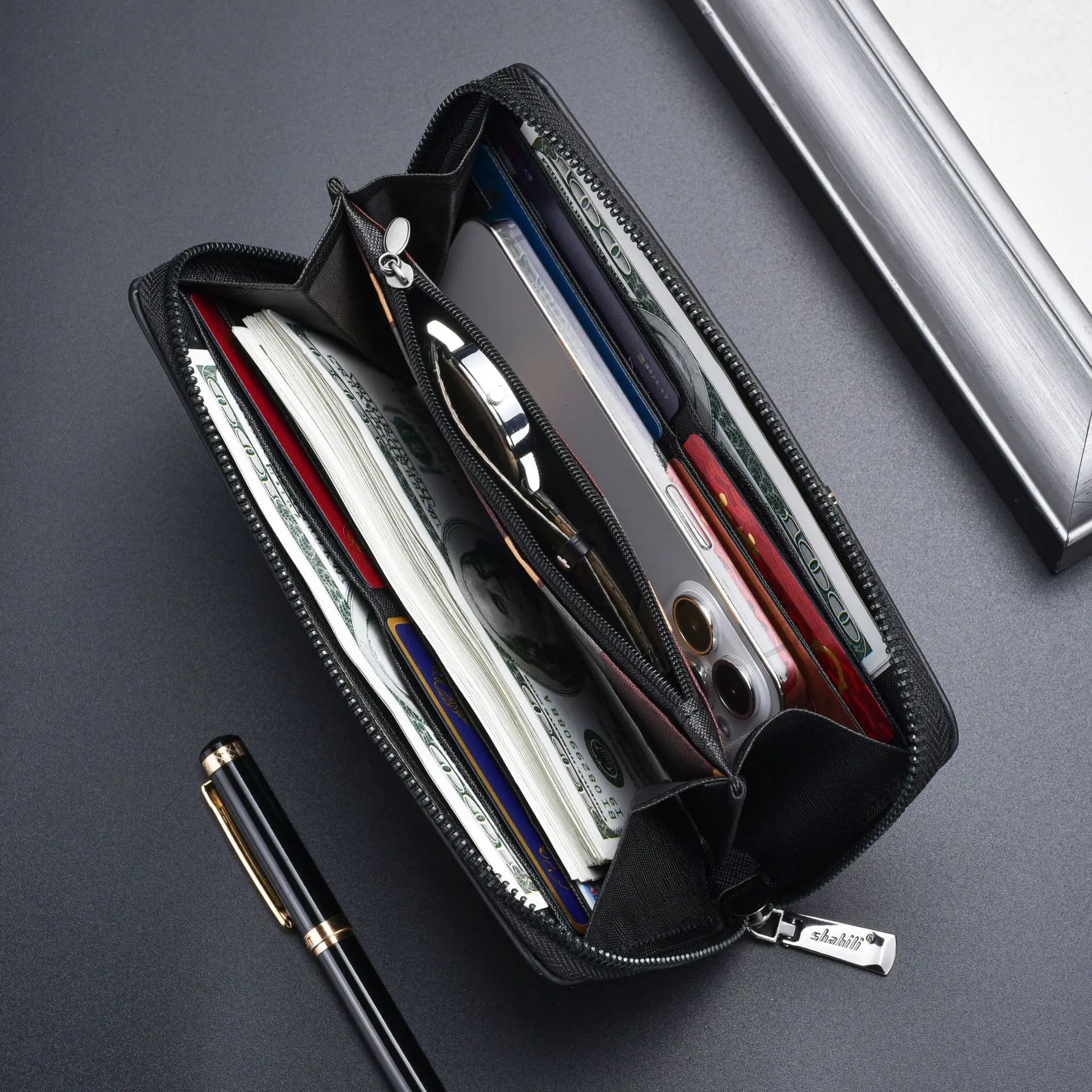 Trong Vòng 24 Giờ Giao Hàng Ví Nam Dài Dây Kéo Tiền Clip Nam Da Ví Đa Chức Năng Thẻ Túi Xách Tay Công Suất Lớn Túi Xách Tay Đa Thẻ Túi Xách